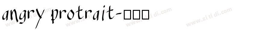 angry protrait字体转换